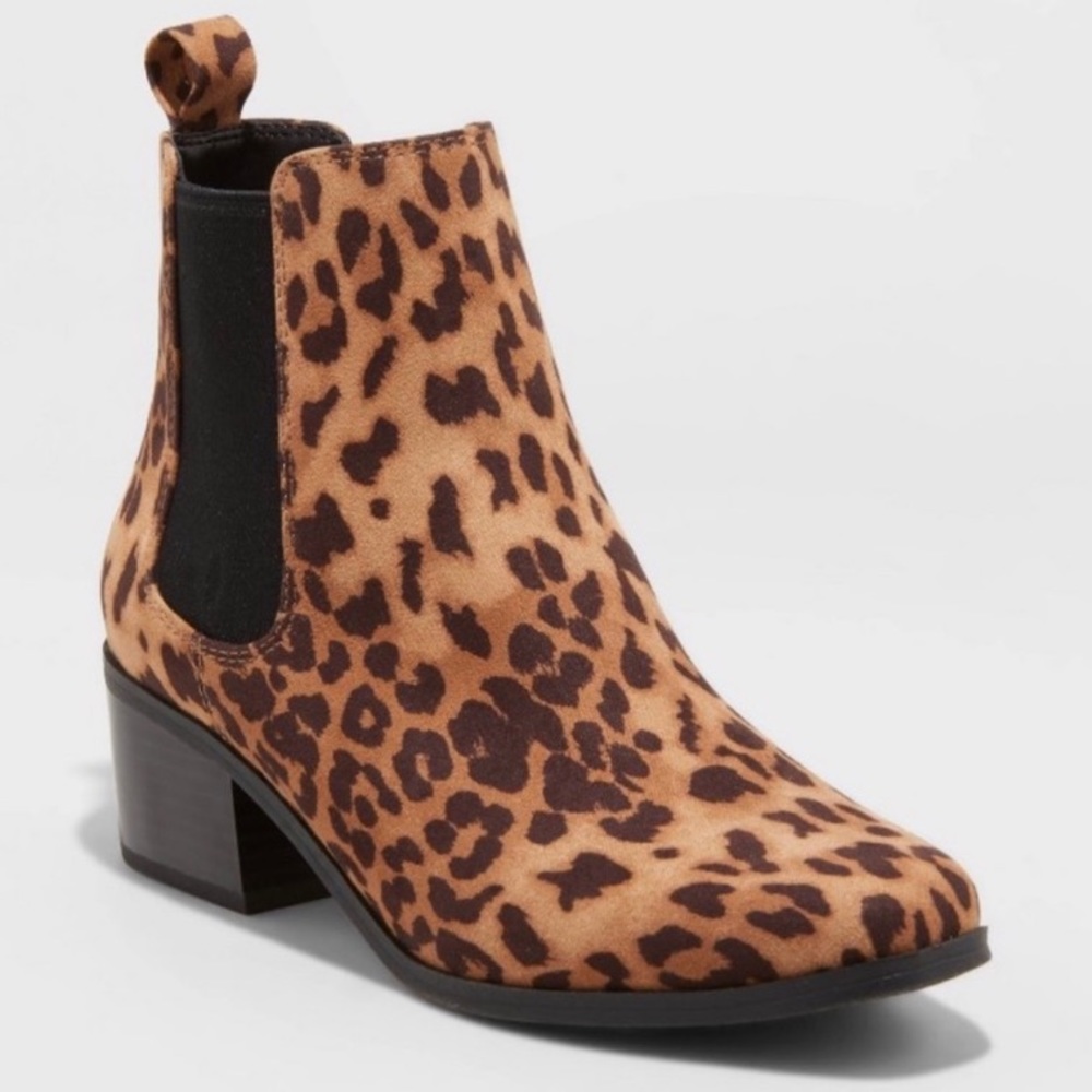 “ELLIE” LEOPARD CHELSEA BOOTS target brand